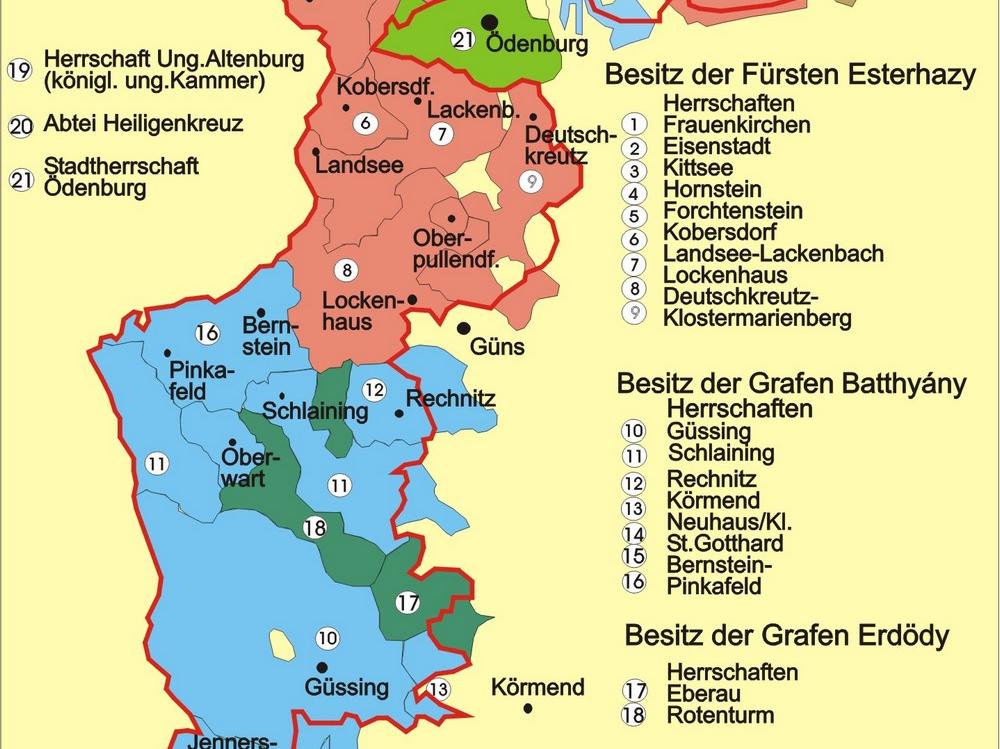 Die Großherrschaften im 17. und 18. Jahrhundert auf dem Gebiet des heutigen Burgenlandes bzw. Westungarns
