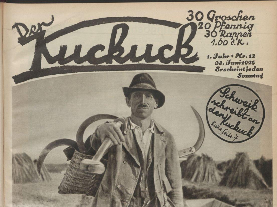 Titelbild mit Schilfschneider vom Neusiedler See der Zeitschrift Kuckuck der Ausgabe vom 23. Juni 1929. 