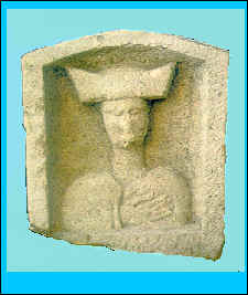 Zu sehen ist das Bildnis einer Norikerin, vermutlich auf einem Grabstein