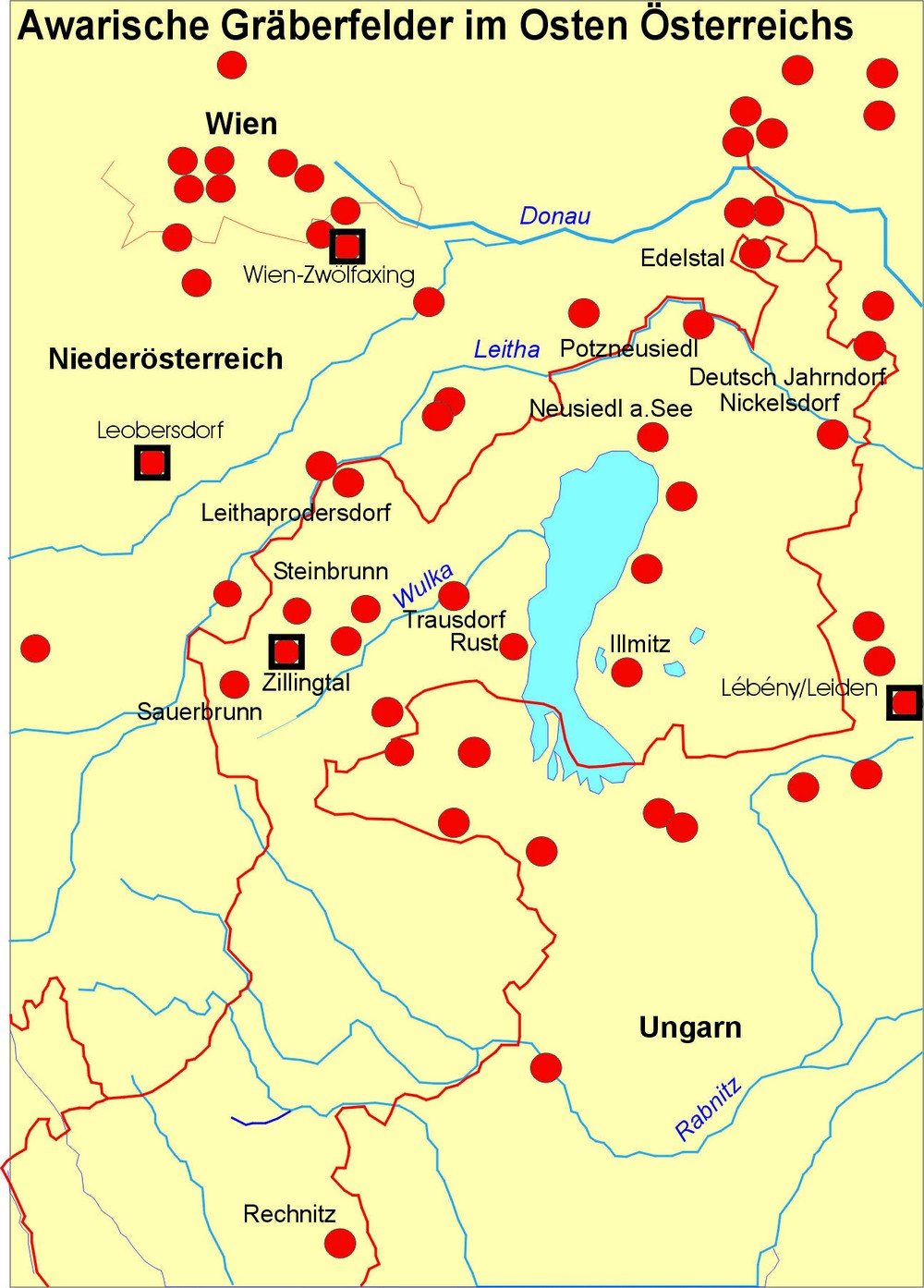 Gräberfelder der Awarenzeit im Raum des heutigen Burgenlandes, va. im Nordburgenland.